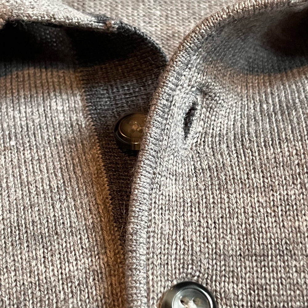 Patrick James Grey Three Button Pullover Wool Swe… - image 6